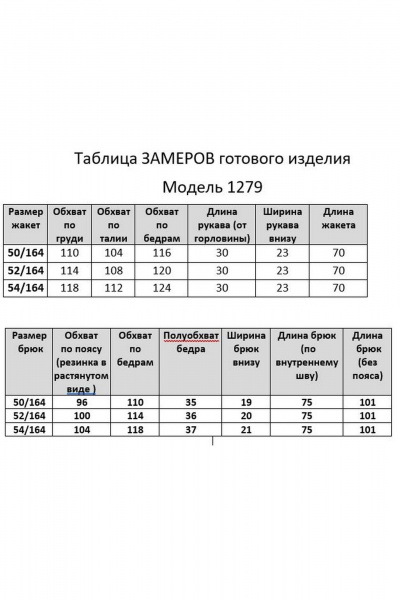 Брюки, жакет Мишель стиль 1279-1 голубой - фото 5