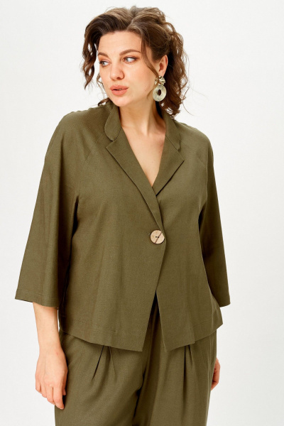 Брюки, жакет SOVA 11333 хаки - фото 6