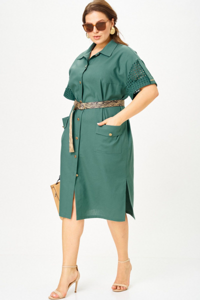 Платье SOVA 11319 бирюза - фото 14