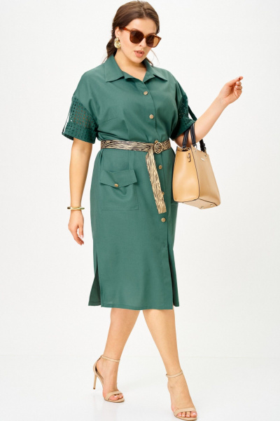 Платье SOVA 11319 бирюза - фото 12