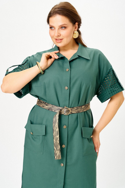 Платье SOVA 11319 бирюза - фото 8