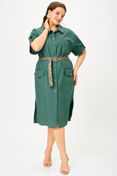 Платье SOVA 11319 бирюза - фото 1