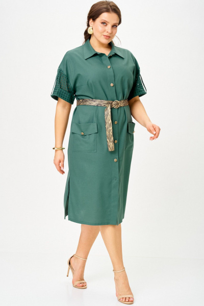 Платье SOVA 11319 бирюза - фото 7