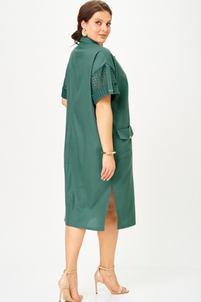 Платье SOVA 11319 бирюза - фото 6