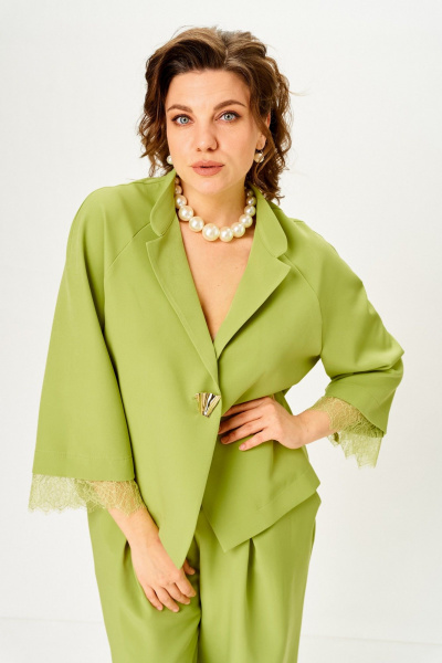 Брюки, жакет SOVA 11334 олива - фото 6