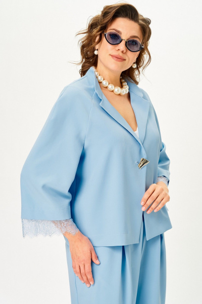 Брюки, жакет SOVA 11334 голубой - фото 8