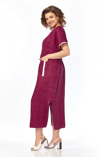 Платье Диомант 2191 бордовый - фото 10