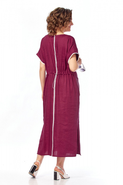 Платье Диомант 2191 бордовый - фото 9