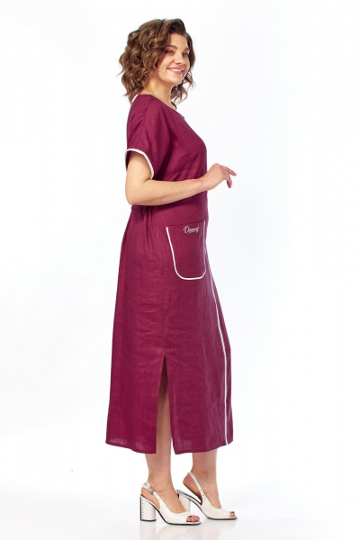 Платье Диомант 2191 бордовый - фото 8