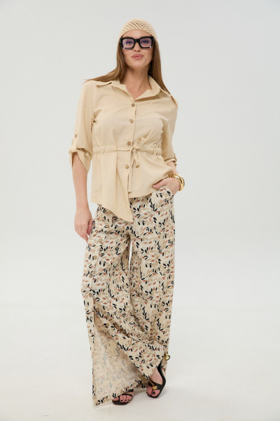 Брюки NikVa 977-12  песочный_мультиколор - фото 6