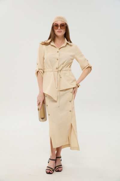 Жакет, юбка NikVa 980-9 песок - фото 7