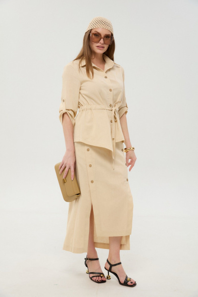 Жакет, юбка NikVa 980-9 песок - фото 5