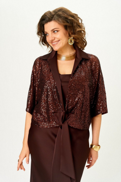 Жакет, платье Svetlana-Style 2033 шоколад - фото 8