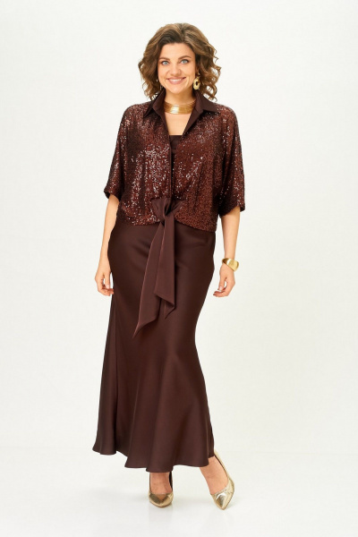 Жакет, платье Svetlana-Style 2033 шоколад - фото 1