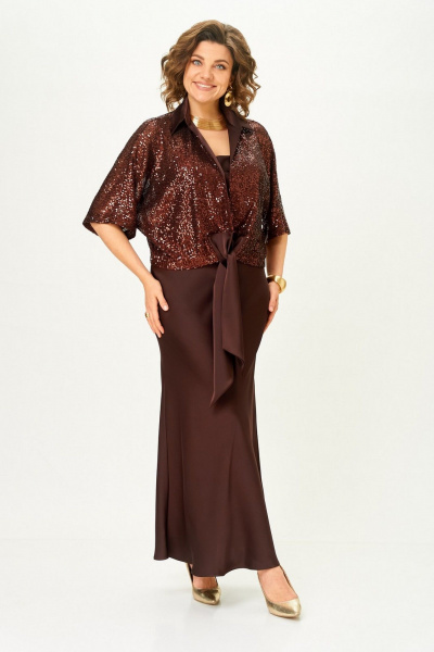 Жакет, платье Svetlana-Style 2033 шоколад - фото 6