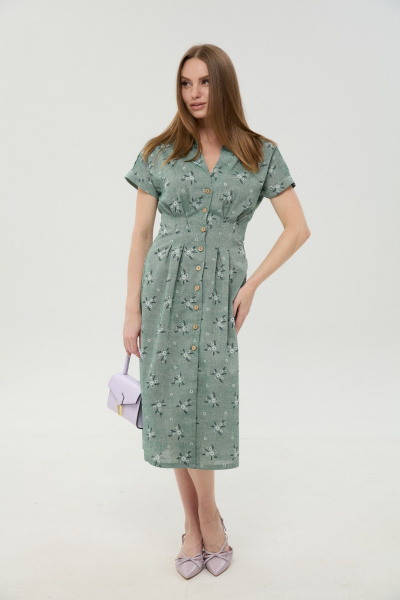 Платье NikVa 1047-1 зелень - фото 6