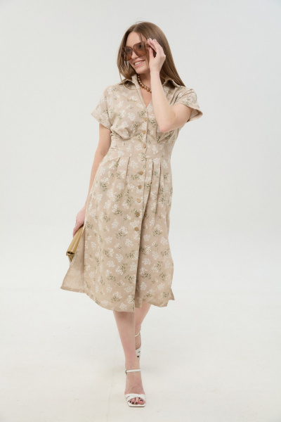 Платье NikVa 1047-2 песок - фото 2