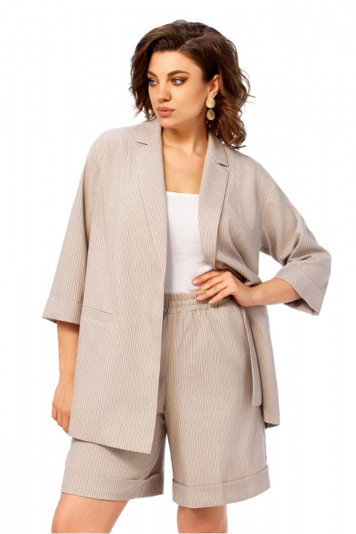 Жакет, шорты LaKona 11656 кофейный - фото 3