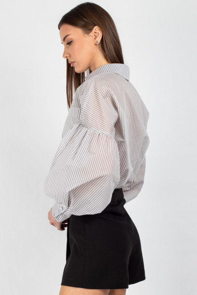 Рубашка VIZAVI 745 серо-голубая_полоска - фото 6