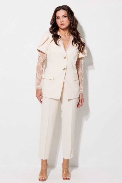 Брюки, жакет Mislana 1298 шампань - фото 1