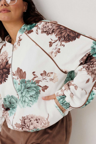 Брюки, куртка Mislana 1301 мята/коричневый - фото 8