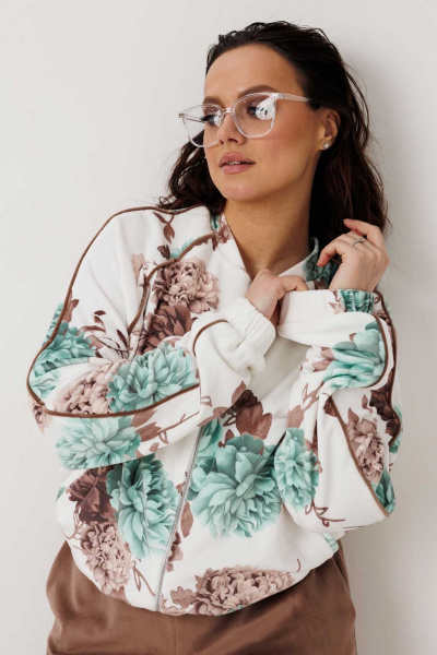 Брюки, куртка Mislana 1301 мята/коричневый - фото 7