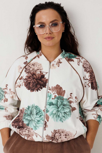 Брюки, куртка Mislana 1301 мята/коричневый - фото 6