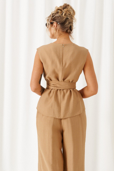 Блуза, брюки Beautiful&Free 6466 бежевый - фото 10