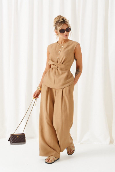 Блуза, брюки Beautiful&Free 6466 бежевый - фото 6