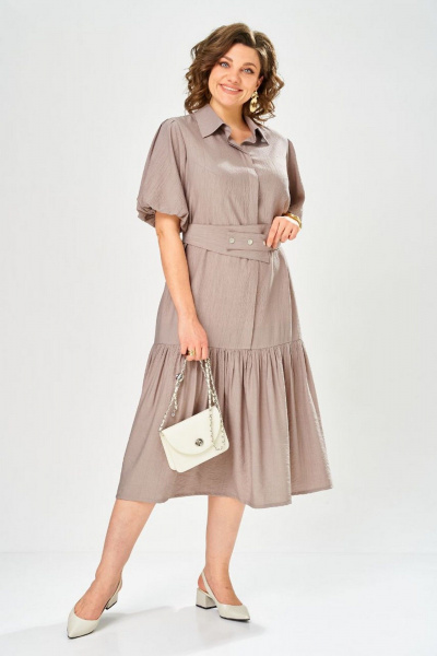 Платье БагираАнТа 1112 бежевый - фото 2