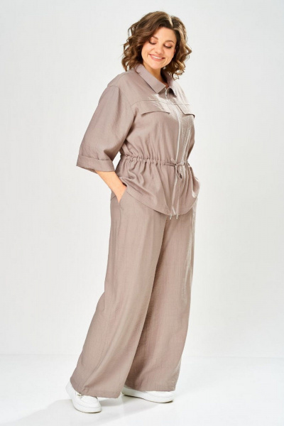 Брюки, жакет БагираАнТа 1111 бежевый - фото 4