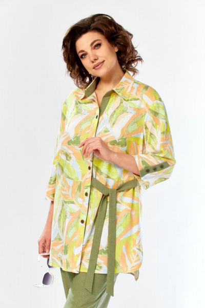 Брюки, рубашка БагираАнТа 1107 зелень - фото 6