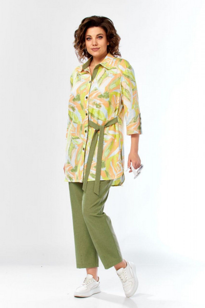 Брюки, рубашка БагираАнТа 1107 зелень - фото 3