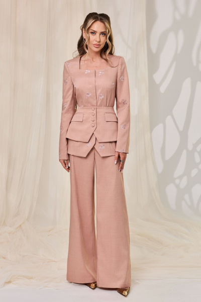 Брюки, жакет Golden Valley 6771 розовый - фото 1