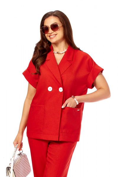 Брюки, жакет Taita plus 2617/2 красный - фото 9
