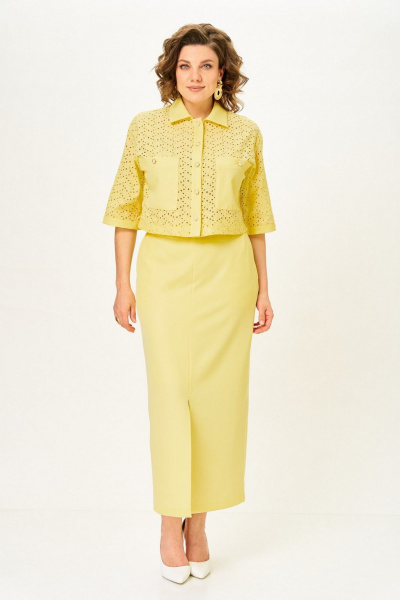 Жакет, юбка Svetlana-Style 2345 лимонный - фото 6