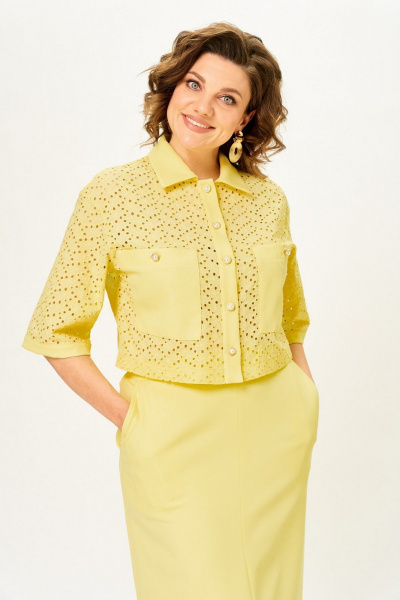 Жакет, юбка Svetlana-Style 2345 лимонный - фото 3