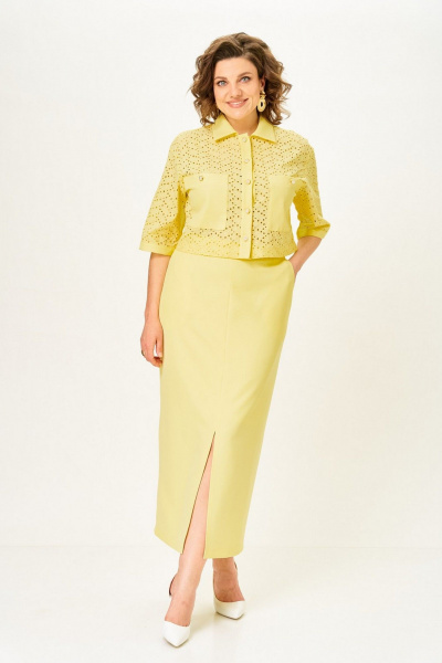 Жакет, юбка Svetlana-Style 2345 лимонный - фото 1