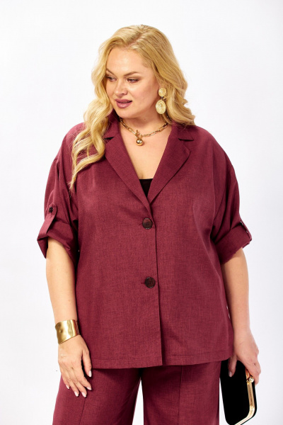 Брюки, жакет Shetti 4081 винный - фото 5