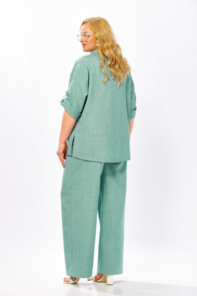 Брюки, жакет Shetti 4081 мятно-бирюзовый - фото 8