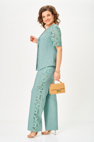 Брюки, жакет Vilena 1151 полынь - фото 10