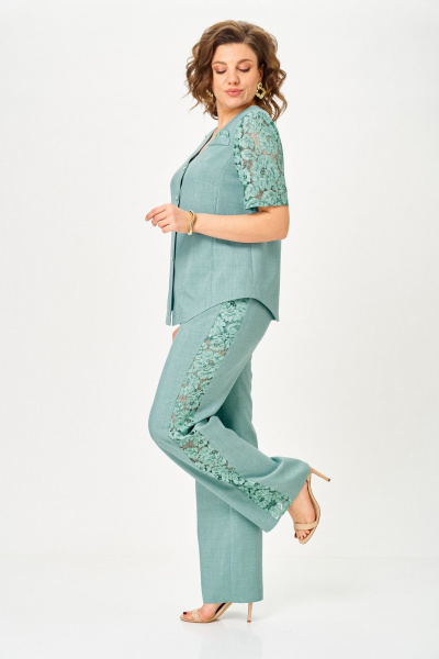 Брюки, жакет Vilena 1151 полынь - фото 8