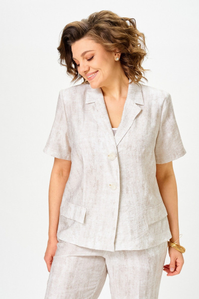 Брюки, жакет Vilena 1170 молочный - фото 13