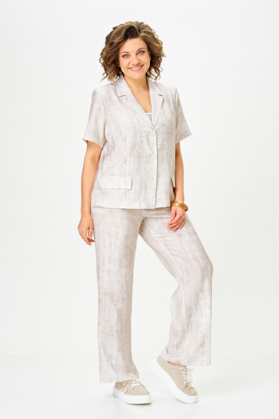 Брюки, жакет Vilena 1170 молочный - фото 10