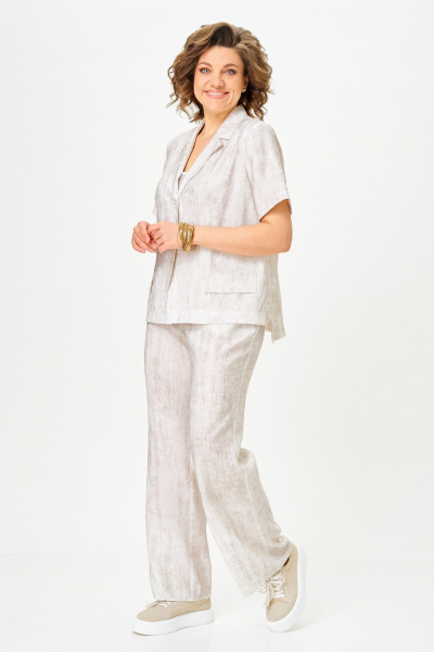 Брюки, жакет Vilena 1170 молочный - фото 9