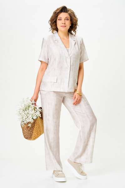 Брюки, жакет Vilena 1170 молочный - фото 7