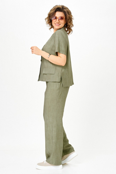 Брюки, жакет Vilena 1170 хаки - фото 10