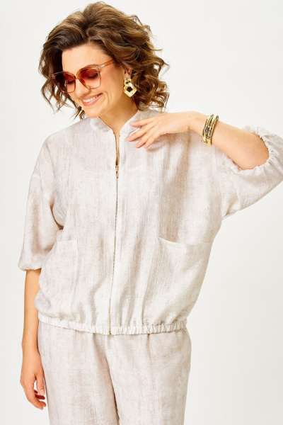 Брюки, жакет Vilena 1173 молочный - фото 11