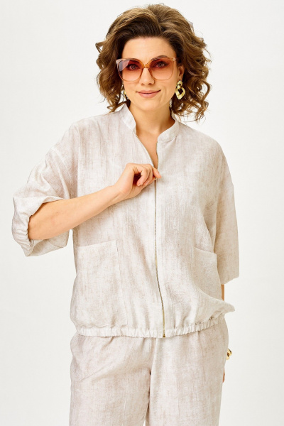 Брюки, жакет Vilena 1173 молочный - фото 10