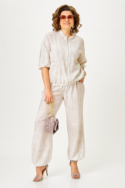 Брюки, жакет Vilena 1173 молочный - фото 9